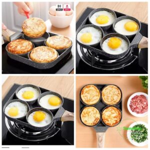 Poêle antiadhésif 4trous