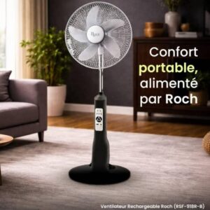 Roch-Ventilateur Rechargeable RSF-918R-B