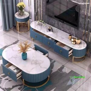 Table-Télé Concourt bleue en dio