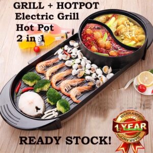 Plaque Grillade & soupe électrique 2en1