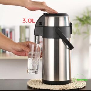 Thermos à pompe en acier inoxydable 3000ML