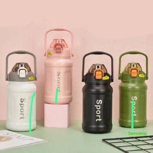 Thermos sport pour café en paille 800ML