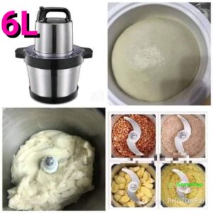 Hachoir Electrique de légumes & viande en Acier inoxydable 6L