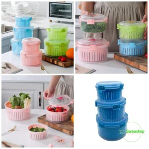 Gamelle avec passoire 3PCS