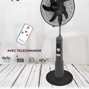 Roch-Ventilateur Rechargeable RSF-918R-B