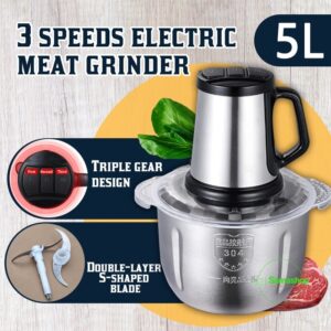 Hachoir électrique en acier inoxydable 5LTRS