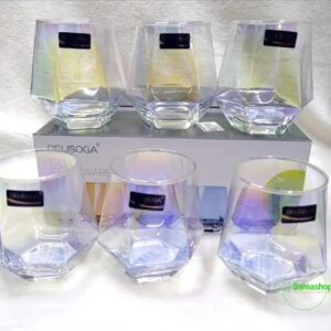 Delisoga-Verre a boire hexagonal 6PCS
