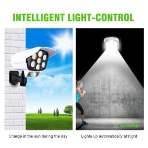 Lampe solaire intelligente format camera, detecteur de mouvement à 5M