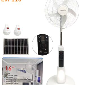 YOBOLIFE Ventaliteur rechargeable 16pouce ampoule/AC/DC